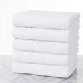 Kit 5 Toalhas De Banho Brancas Hotel Felpuda Gramatura 400