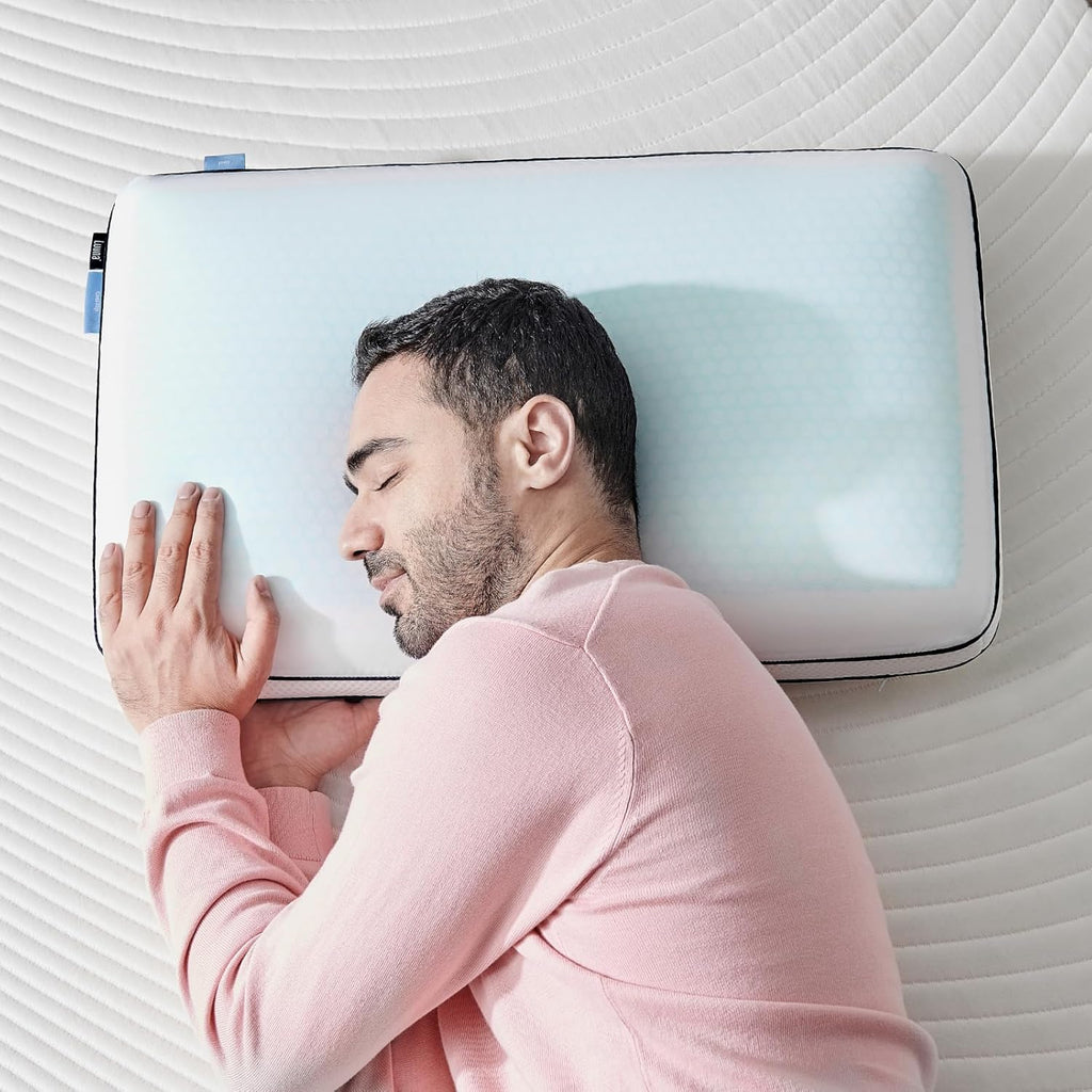 Travesseiro Luuna Cool Flip, Capa Gelada, Viscoelástica Suave com Gel PCM, Capa Lavável - 50x70cm